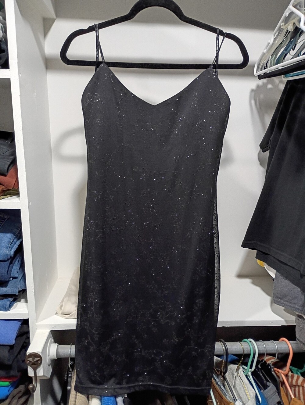 Vintage City Triangles Sparkly Mini Cocktail Dress